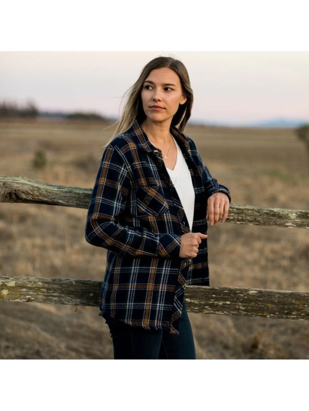 Pladra Fireside Flannel Plaid Button Down Shirt Size XS